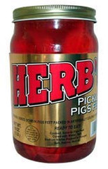 Herb’s Pickled Pigs Feet 16 oz Quart Size Container – Pickled Pigs Feet