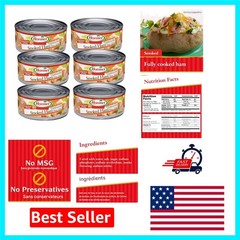 Convenient 5oz Cans of Smoked Ham (Pack of 6) – Protein Rich & Allergen-Free