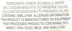 Canned Scungilli Sliced Conch 81 Pound Ready To Eat Seafood From The Can