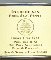 Pork Chunks 13 oz., Case of 12