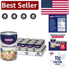 Swanson Canned Chicken a la King, Tender White & Dark Meat, 12-Pack of 10.5 oz