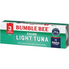 Bumble Bee Chunk Light Tuna In Water, 3 oz Cans (8 Packs of 3, 24 Cans Total) –