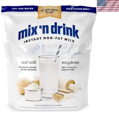 Mix ‘n Drink Instant Skim Milk, Fat-Free, GMO-Free, Gluten-Free, Nut-Free, rB…