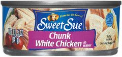 15 Pack Sweet Sue Chunk White Chicken 🍗 in Water, 5 oz Pop Top Cans BB 28-29