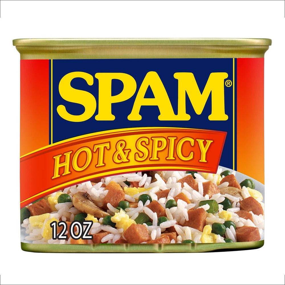 Spam Hot & Spicy, 7 grams of Protein, 12 Ounce Can