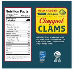 Snow’s Wild Caught Chopped Clams Canned, 6.5 oz Can (Pack of 12)