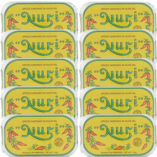 Portuguese Sardines in Spiced Olive Oil – 10 Pack – 4.4 oz cans