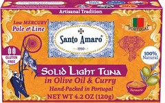 6 Pk: Santo Amaro Pole & Line Wild Tuna Fillets in Virgin Olive Oil – CURRY