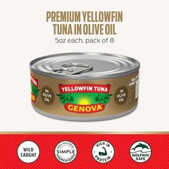Genova Premium Yellowfin Tuna in Olive Oil, 5 Assorted Flavor Names , Sizes
