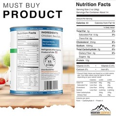 MOUNTAIN ESSENTIALS All Natural Fully Cooked Chicken 28oz, Food Pack of 12