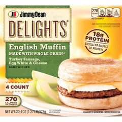 Delights Turkey Sausage, Egg White and Cheese English Muffin Breakfast Sandwiche