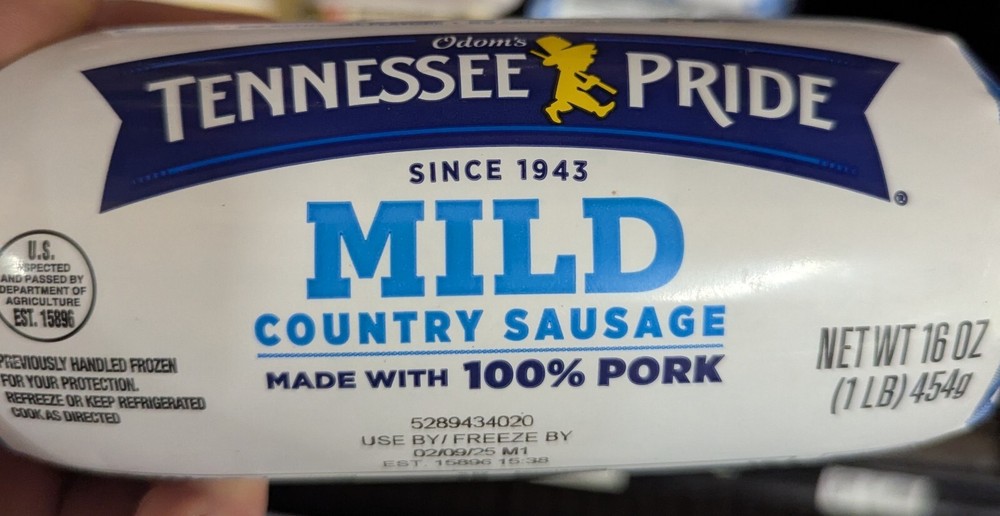 Tennessee Pride Mild Country Sausage 16 Oz (4 Pack)