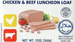 ZWAN Chicken and Beef Luncheon Halal Loaf Meat 12oz. (340g) Four (4) Cans