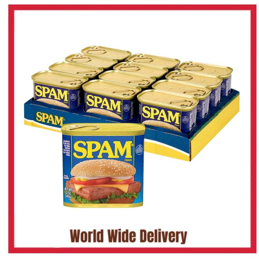 SPAM Classic, SPAM Canned Meat, 12 oz Can (12 Pack)