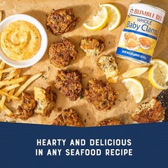 Bumble Bee Whole Baby Canned Clams, 10 oz Can – Ready to Eat – 14g Protein per S