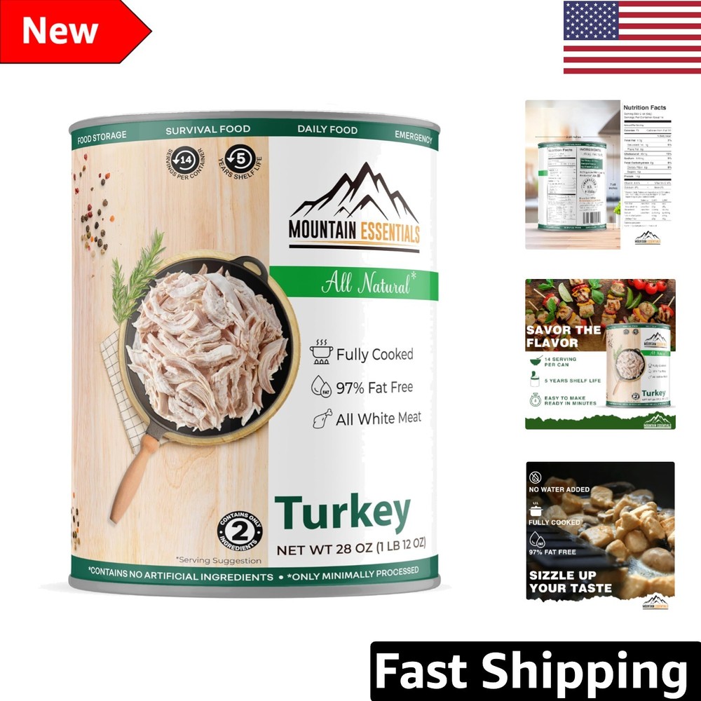Versatile 28 Oz Canned Turkey – Gourmet Meal Solution with 5- Shelf Life