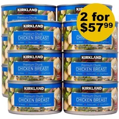 Kirkland Premium Chunk Chicken Breast Extra Lean 12.5oz 12 Cans ~Exp 10/16/2025