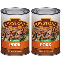 Keystone Meats All Natural Heat and Serve Canned Pork, 14.5 Ounce (Pack of 2)