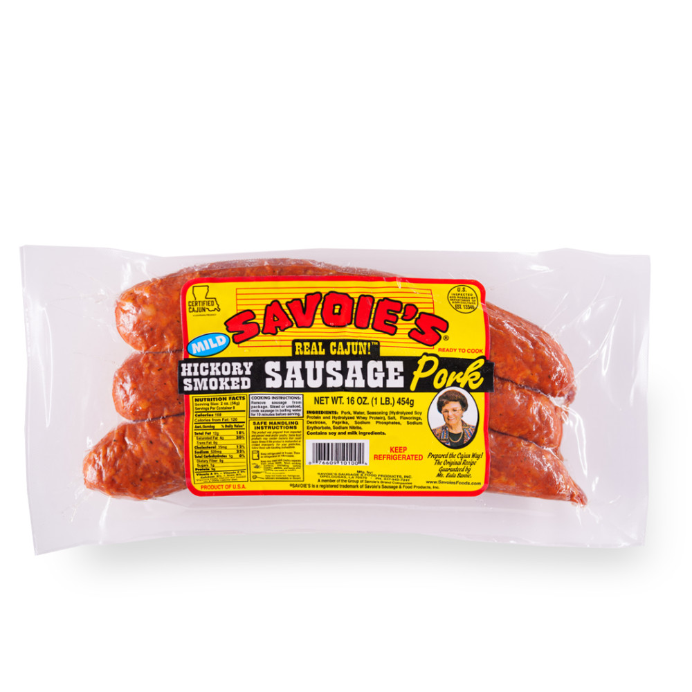 Savoie’s Mild Smoked Sausage 16 Oz (4 Pack)