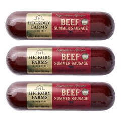 Hickory Farms Signature Beef Summer Sausage – 3 Pack | 100% Beef – Gluten Free