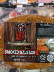 Raider Red Green Chile Cheese Sausage 14 Oz (4 Pack)