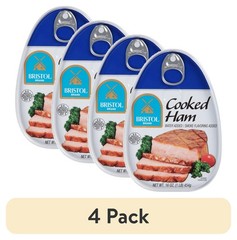 (4 Pack) Brand Smoke Flavor Cooked Ham, High Protein, 16 Oz Aluminum Can