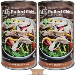 Vanee Vanee Deluxe Pulled Chicken with Broth Value Pack | 48 Ounce Can | Pack of
