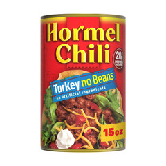 Chili Turkey No Bean Canned Chili, Shelf Stable, 15 Oz Steel Can