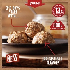 Oatmeal Protein Ball Mix, Snickerdoodle, High Protein, 100% Whole Grains, (Pa…