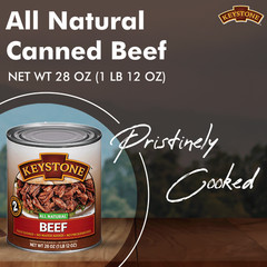 (2 pack) Keystone All Natural Beef, 28 oz Can new