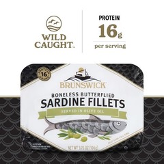 Boneless Butterflied Sardines in Olive Oil Canned 3.75 oz Pack of 12 Sardine Tin