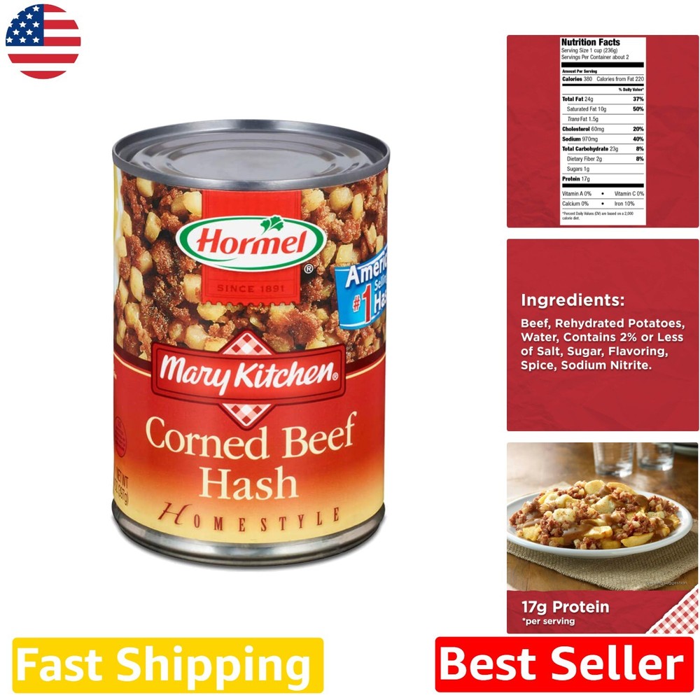 Hash Corned Beef 14oz Cans 12 Pack America’s Favorite Kosher High Quality