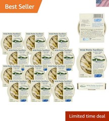 Ready-to-Eat Sardines in Extra Virgin Olive Oil – Wild Caught, 4.2 oz (12 Pack)