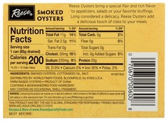 Medium Smoked Oysters 3.7-Ounces Pack of 10