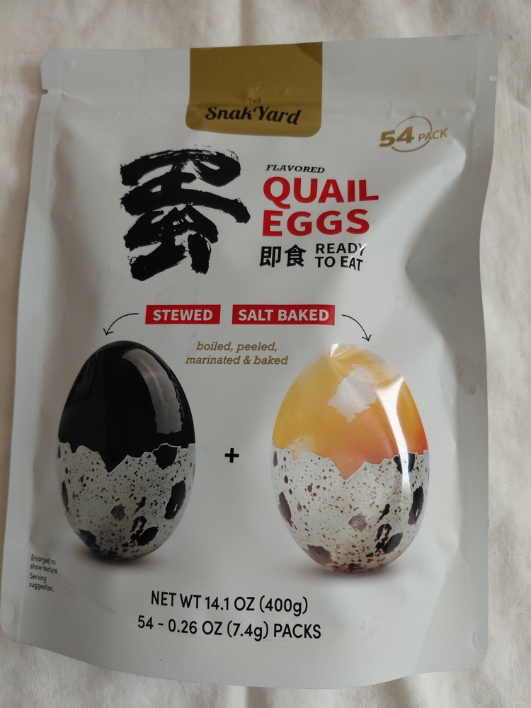 THE SNAK YARD FLAVORED QUAIL BOILED, PEELED EGGS -READY TO EAT- 54 COUNT 14.1 OZ