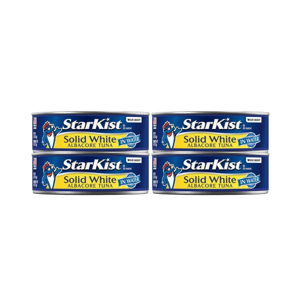 Solid White Albacore Tuna in Water, 5oz Canned Tuna, 4-Pack
