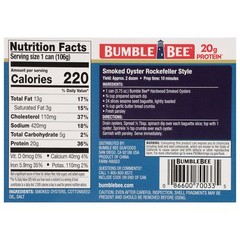 Bumble Bee Canned Hardwood Smoked Oysters 3.75 oz Cans Pack of 12 – Ready to …