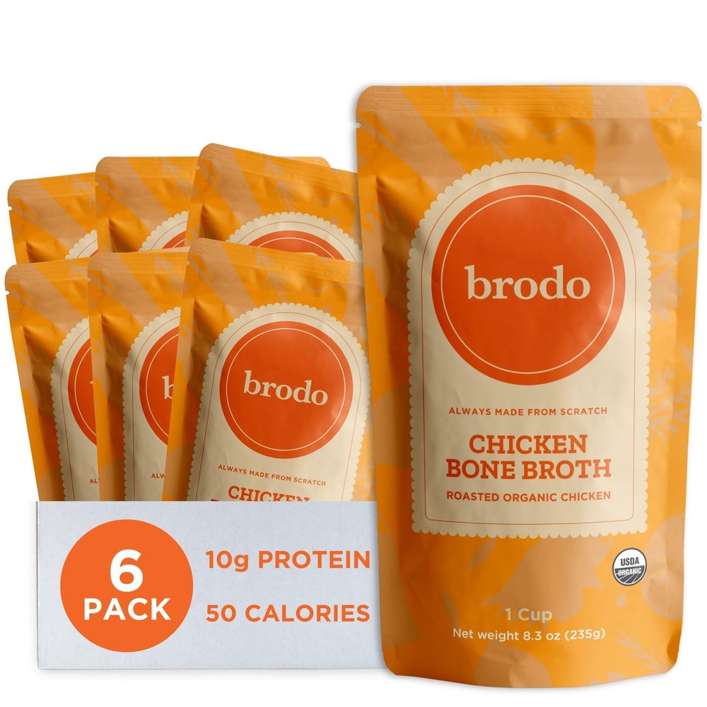 Brodo Organic Chicken Broth | Nutrient Dense, Chef 236.588 milliliters