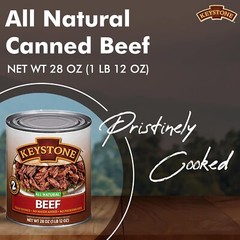 3 Cans- KEYSTONE Meats All Natural Canned Beef, Chicken and Pork Bundle 28oz