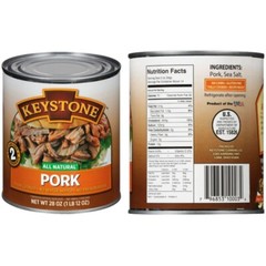 5 Cans – 1 of Each/Keystone All Natural Ground Beef, Beef, Chicken, Pork, Turkey