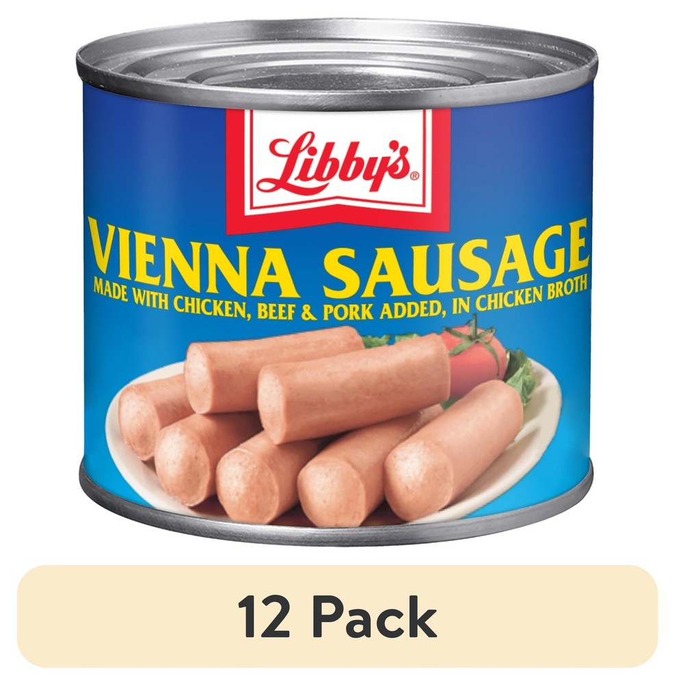 (12 pack) Libby’s Vienna Sausage in Chicken Broth, 4.6 oz Can