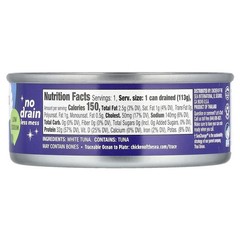Solid White Pure Tuna, Low Sodium, 4 oz (113 g)