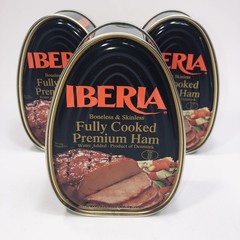 6 Iberia Boneless & Skinless Cooked Canned Ham 16oz (1LB.) dak picnic. 09/2030
