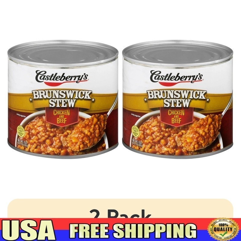 Brunswick Stew Chicken Beef 20oz Can 2 Pack Gluten Free Easy Meal Prep US