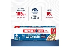 Bumble Bee Solid White Albacore Tuna in Water, 3 oz Can (Pack of 3)