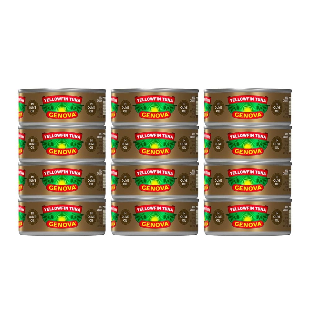 Wild Caught Yellowfin Tuna in Olive Oil 5 Ounce Cans Pack of 12 Canned