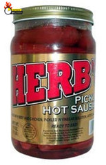 Herb’S Pickled Hot Sausage 16Oz