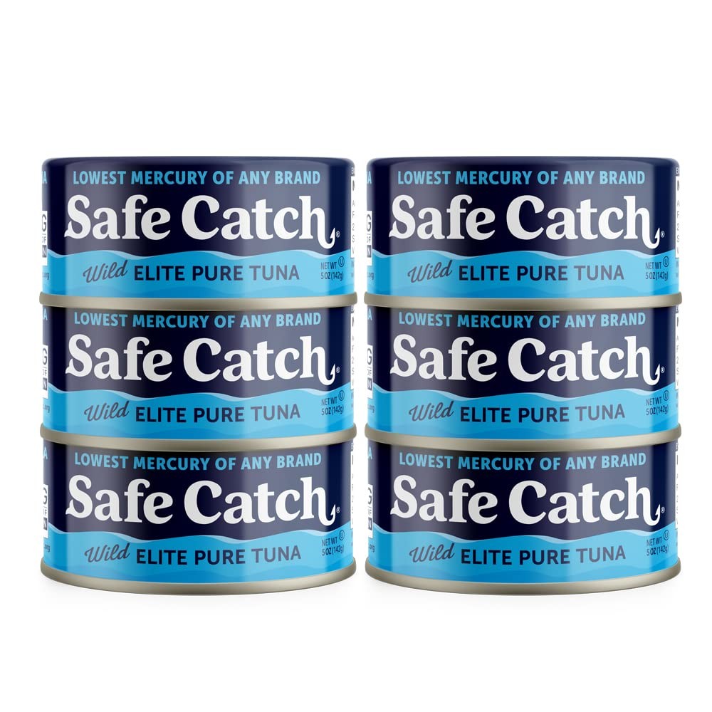 Safe Catch Canned Wild Tuna Fish, Caught, Lowest 5 Ounce (Pack of 6)