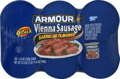 Star Vienna Sausage, Barbecue Flavored, Canned Sausage, 4.6 Oz (Pack of 6)