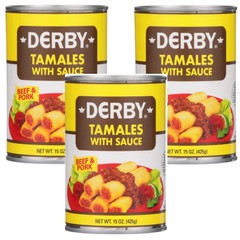 La Preferida Canned Derby Tamales with Sauce (3 Cans)